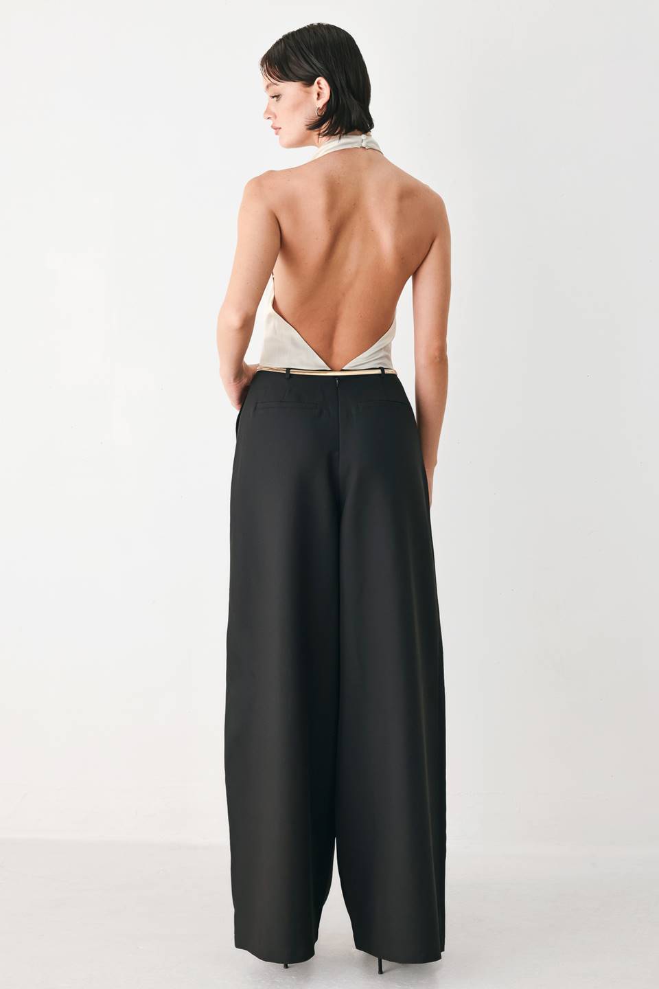 Black & Cream Poise Jumpsuit