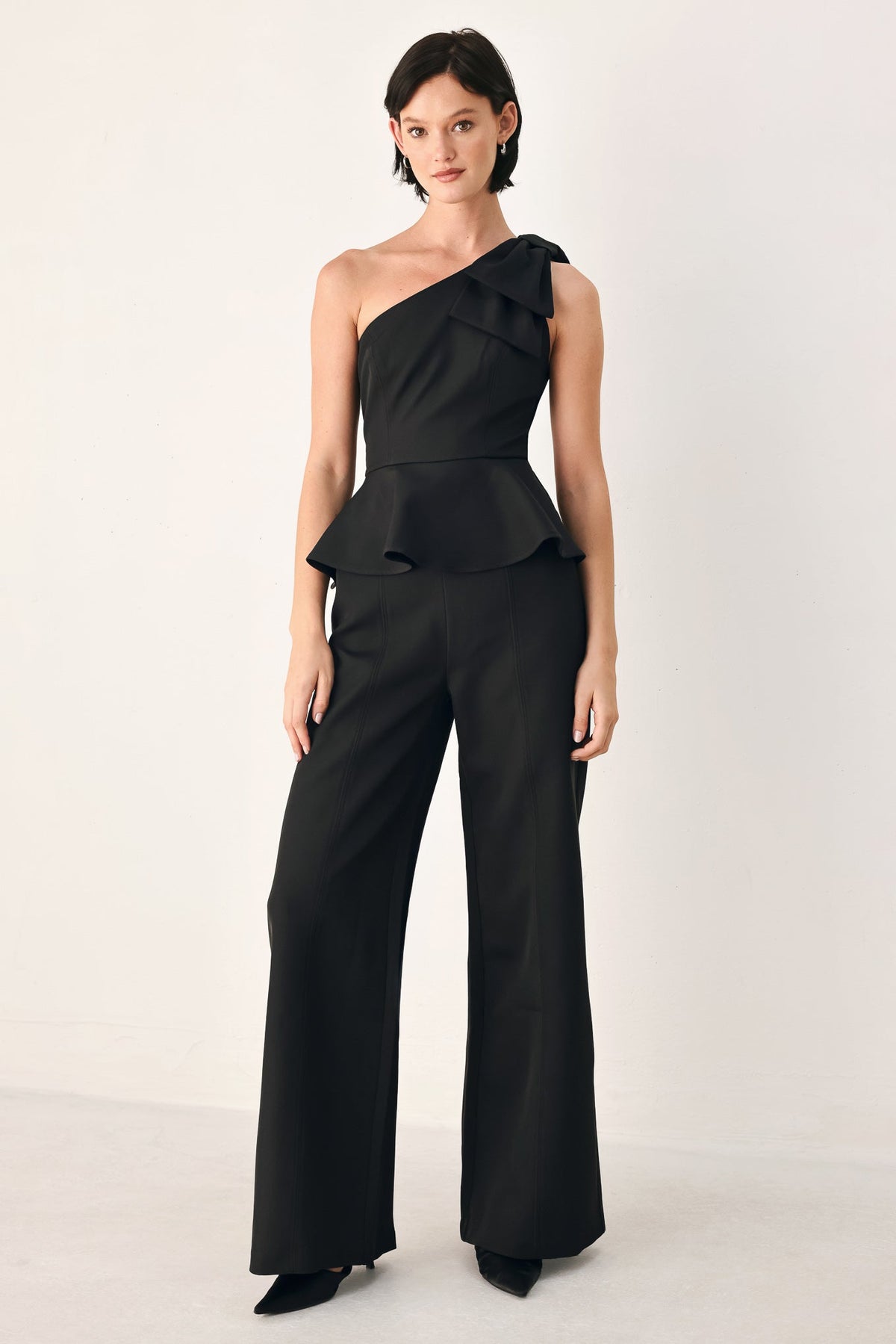 All Eyes on You Bow Wide-Leg Jumpsuit