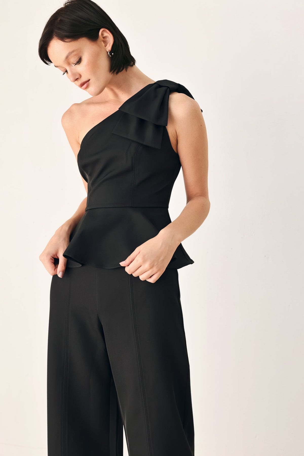 All Eyes on You Bow Wide-Leg Jumpsuit