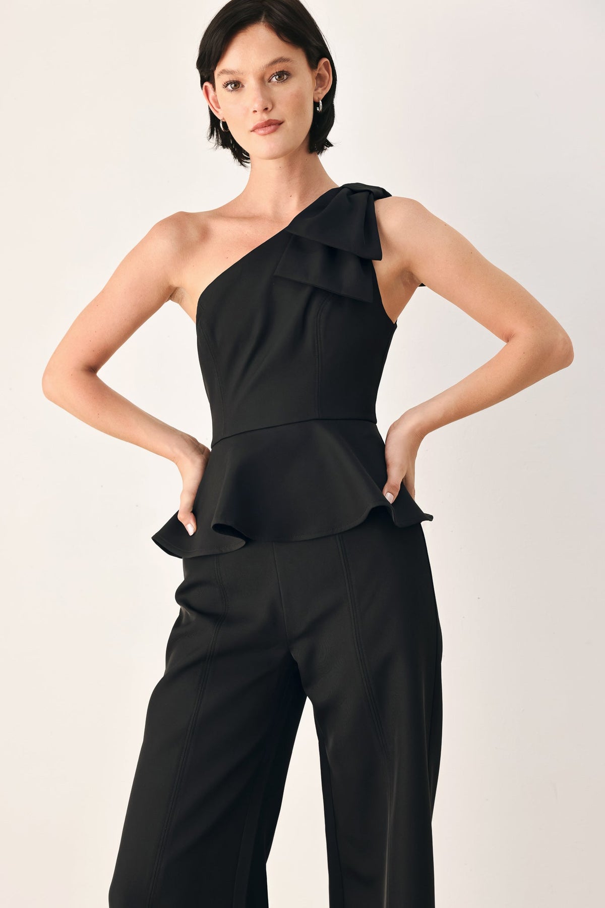All Eyes on You Bow Wide-Leg Jumpsuit