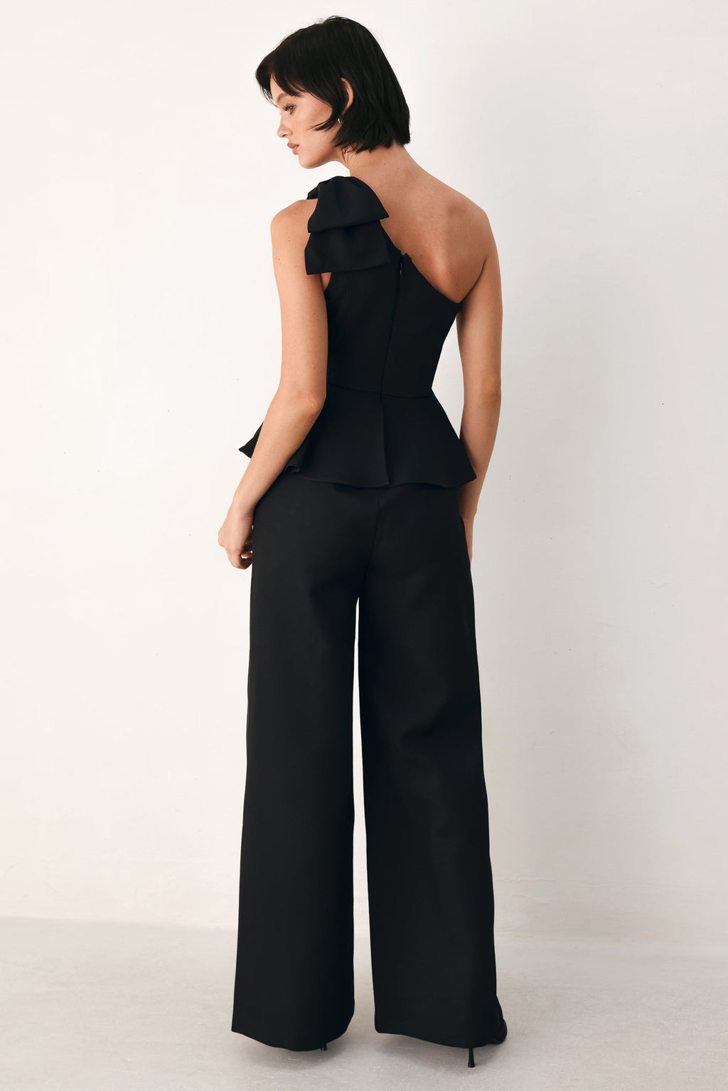All Eyes on You Bow Wide-Leg Jumpsuit