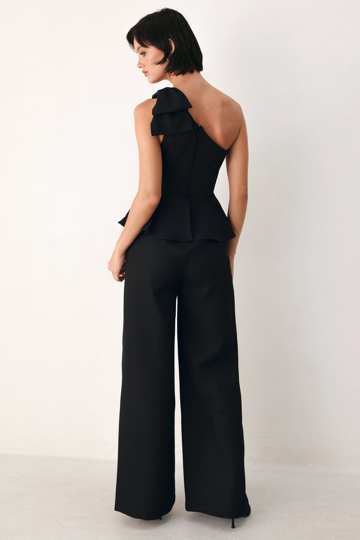 All Eyes on You Bow Wide-Leg Jumpsuit