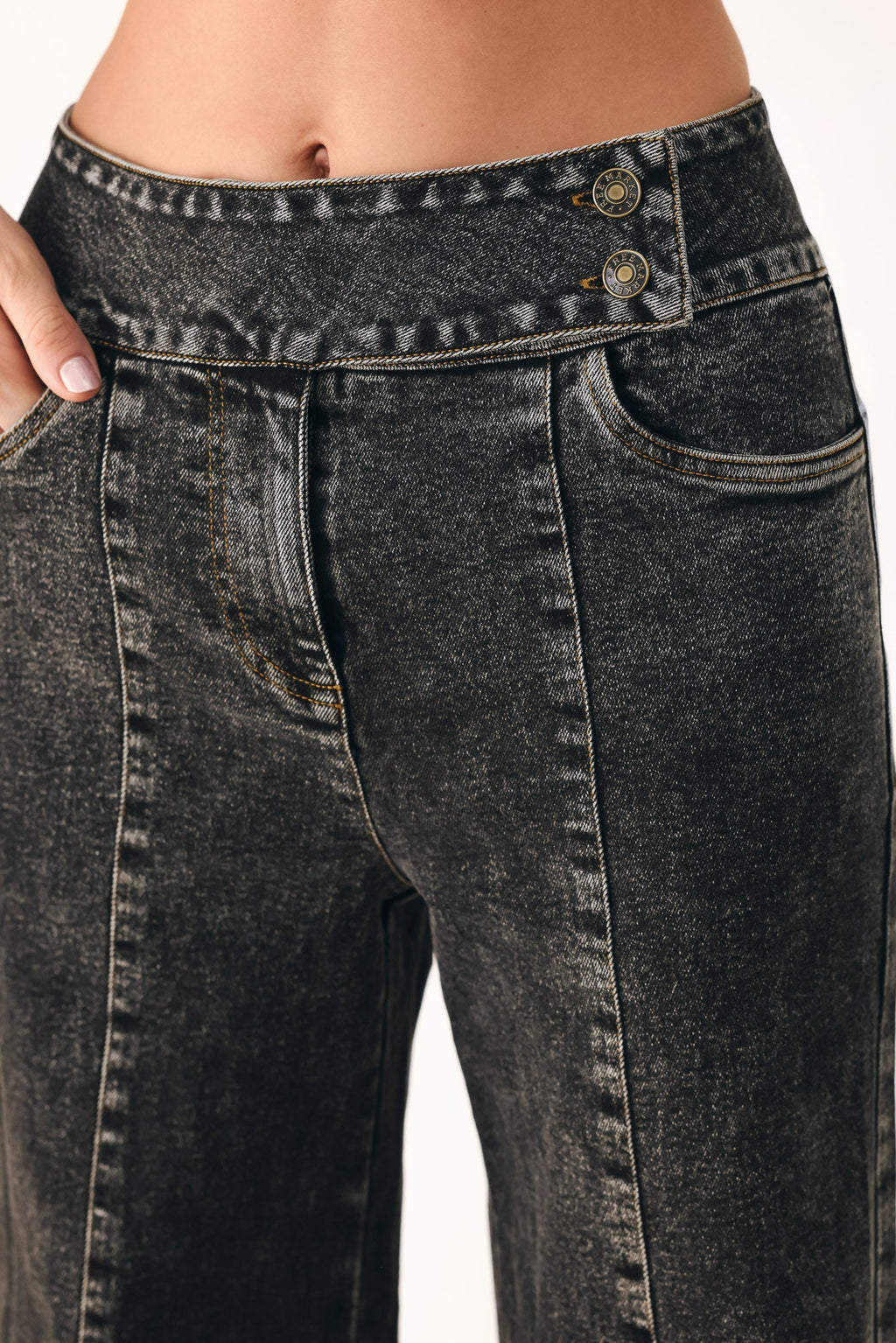 Downtown Edge Crossover Denim Pants