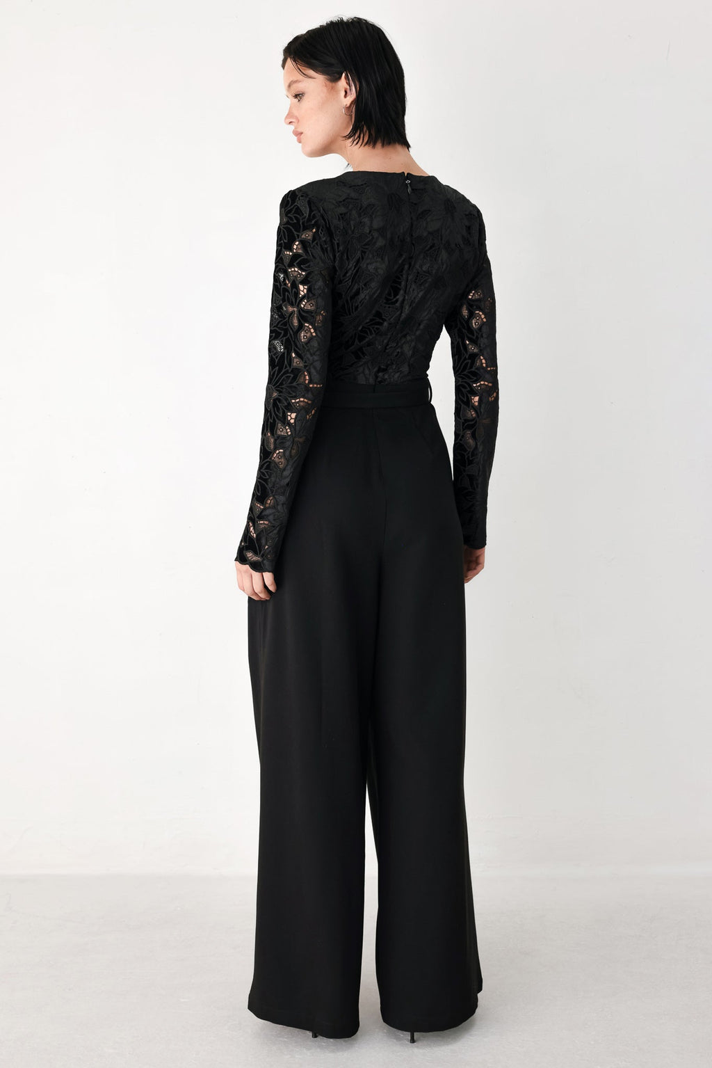 After Dark Lace Wide-Leg Jumpsuit