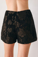 Cocoa Tapestry Brown Jacquard Skort
