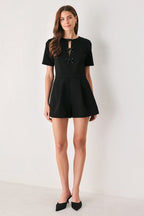 Bow After Dark Keyhole Romper