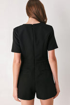 Bow After Dark Keyhole Romper