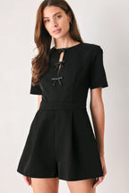 Bow After Dark Keyhole Romper