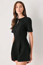 Bow After Dark Keyhole Romper