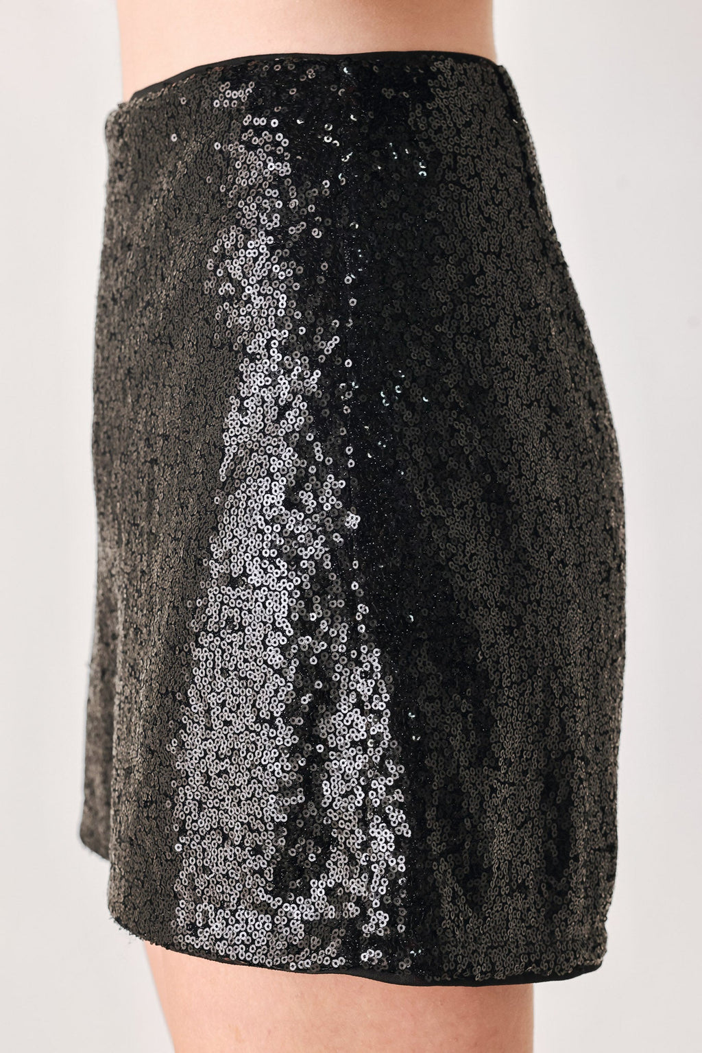 Midnight Disco Black Sequin Skort