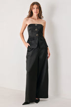Modern Noir Wide-Leg Pants