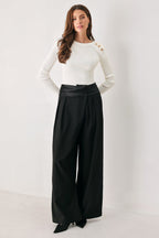 Tux Rebel Black High-Waist Barrel Pants