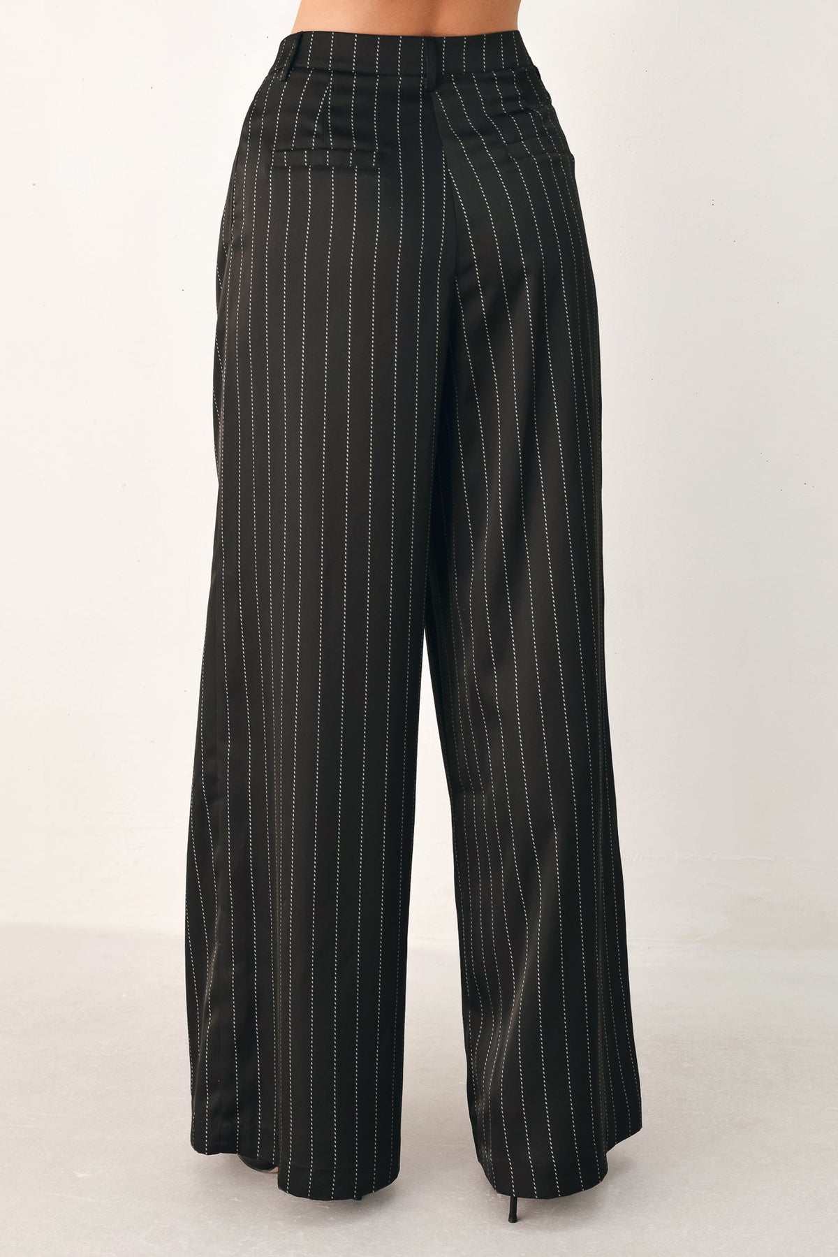 City After Dark Striped Wide-Leg Pants