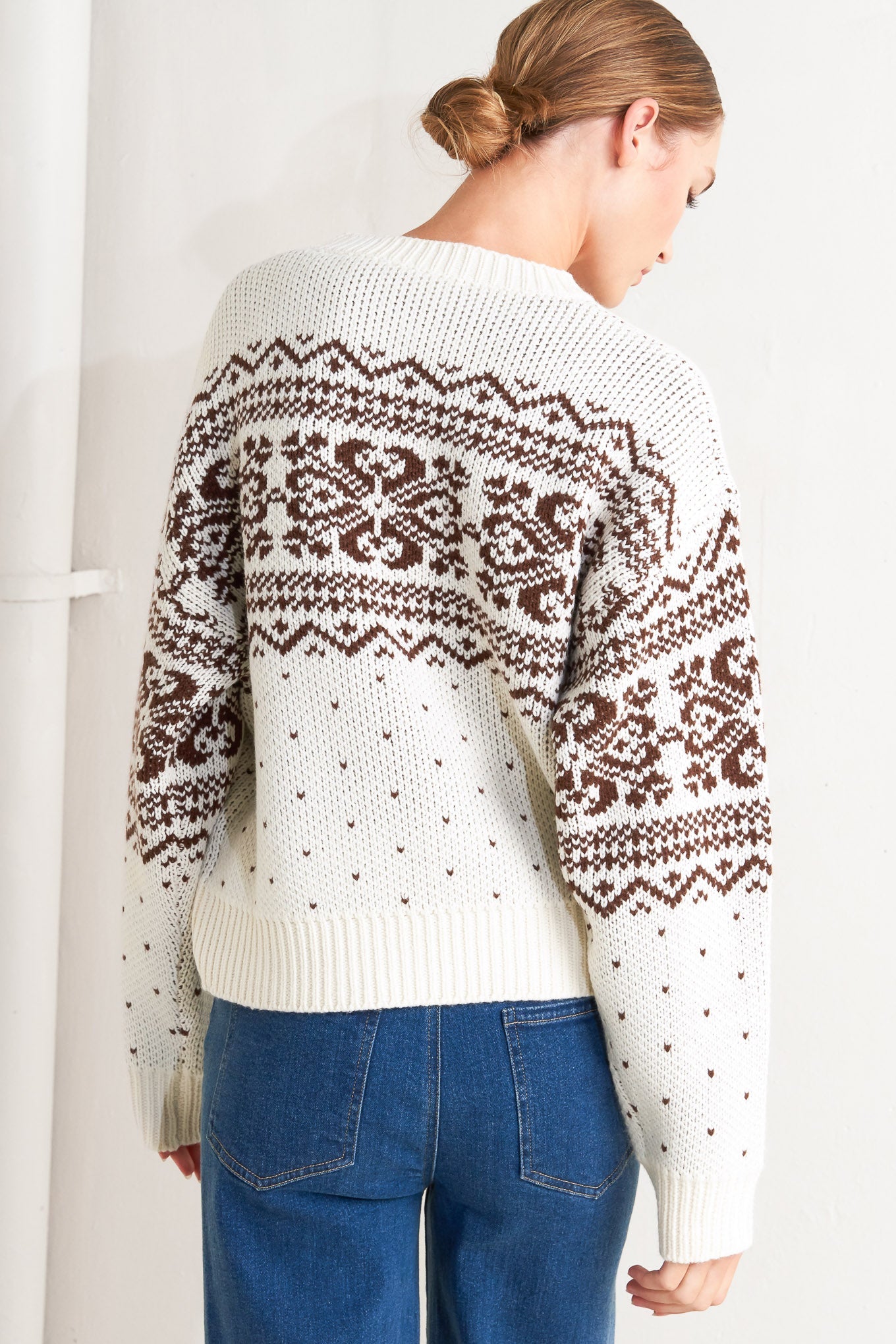 SNOWFLAKE GLAM PULLOVER SWEATER TOP