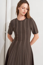 DOT DANCE SWEATER KNIT MIDI DRESS