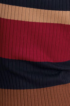Fall Rhythm Color-Block Midi Sweater Dress