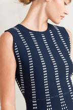 PERFECTLY POISED JACQUARD SWEATER MIDI DRESS