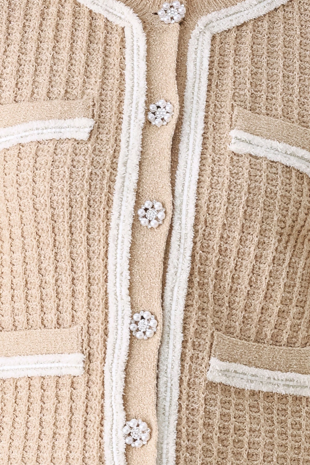 Camelia Contrast-Border Cardigan