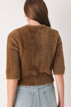 Camel Classic Elbow-Sleeve Cardigan
