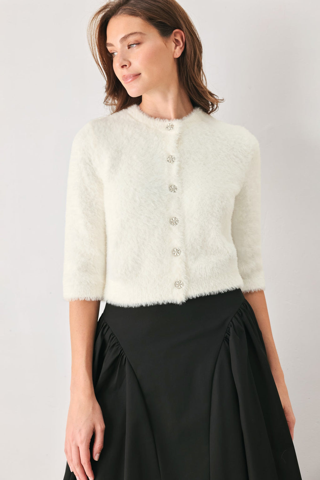 Camel Classic Elbow-Sleeve Cardigan