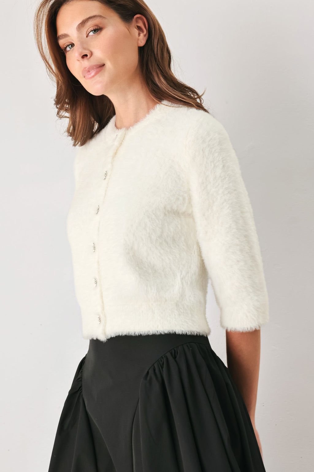 Camel Classic Elbow-Sleeve Cardigan