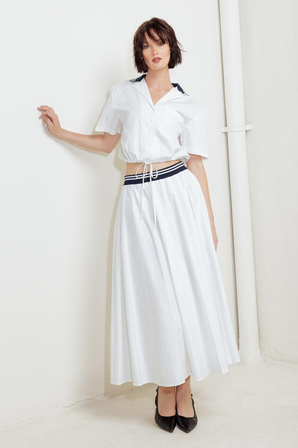 Coastal Collar Crop Top