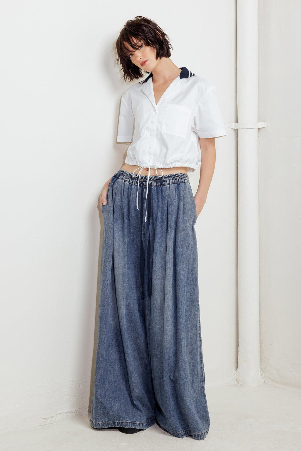Coastal Collar Crop Top