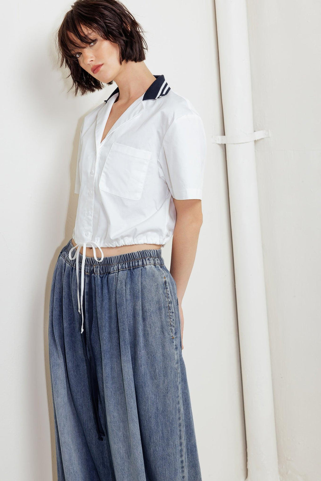 Coastal Collar Crop Top