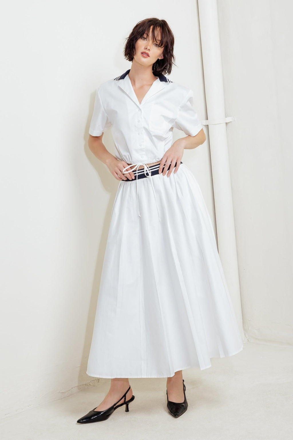 Coastal Collar Crop Top
