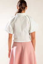 MEET YOU AT THE GARDEN WOVEN TOP