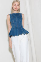 ENDURING SPARK BLUE DENIM TOP