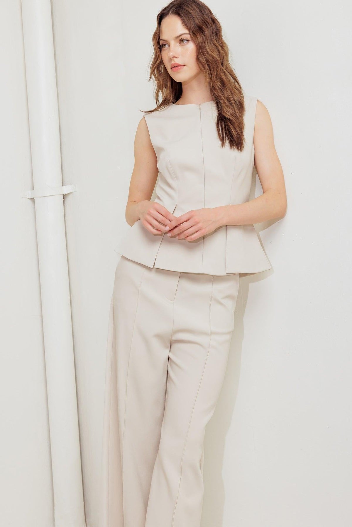 Monday Flow Sleeveless Peplum Top