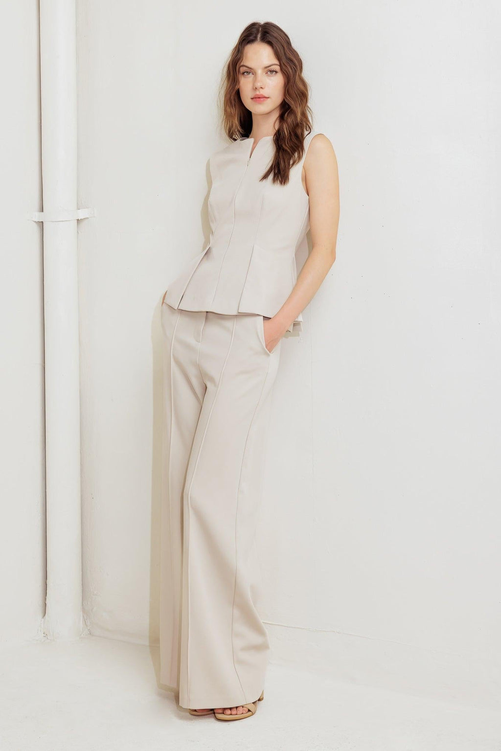 Monday Flow Sleeveless Peplum Top