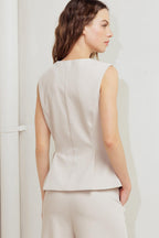 Monday Flow Sleeveless Peplum Top