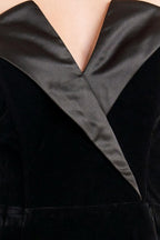MIDNIGHT VELVET FLARE TOP