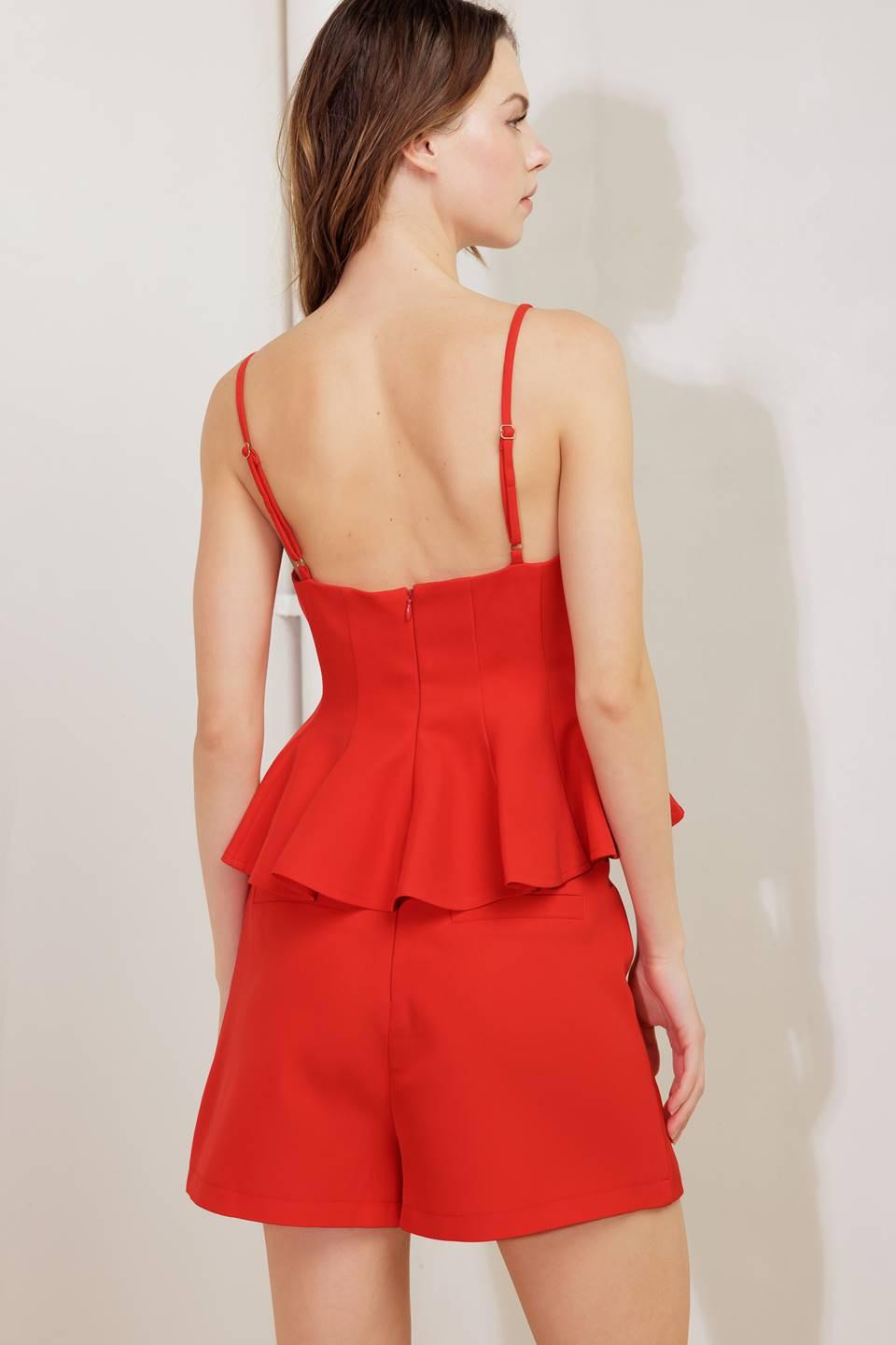 Melted Marshmallow Peplum Cami Top
