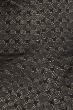 EVENING SCULPT METALLIC THREADED WOVEN TOP