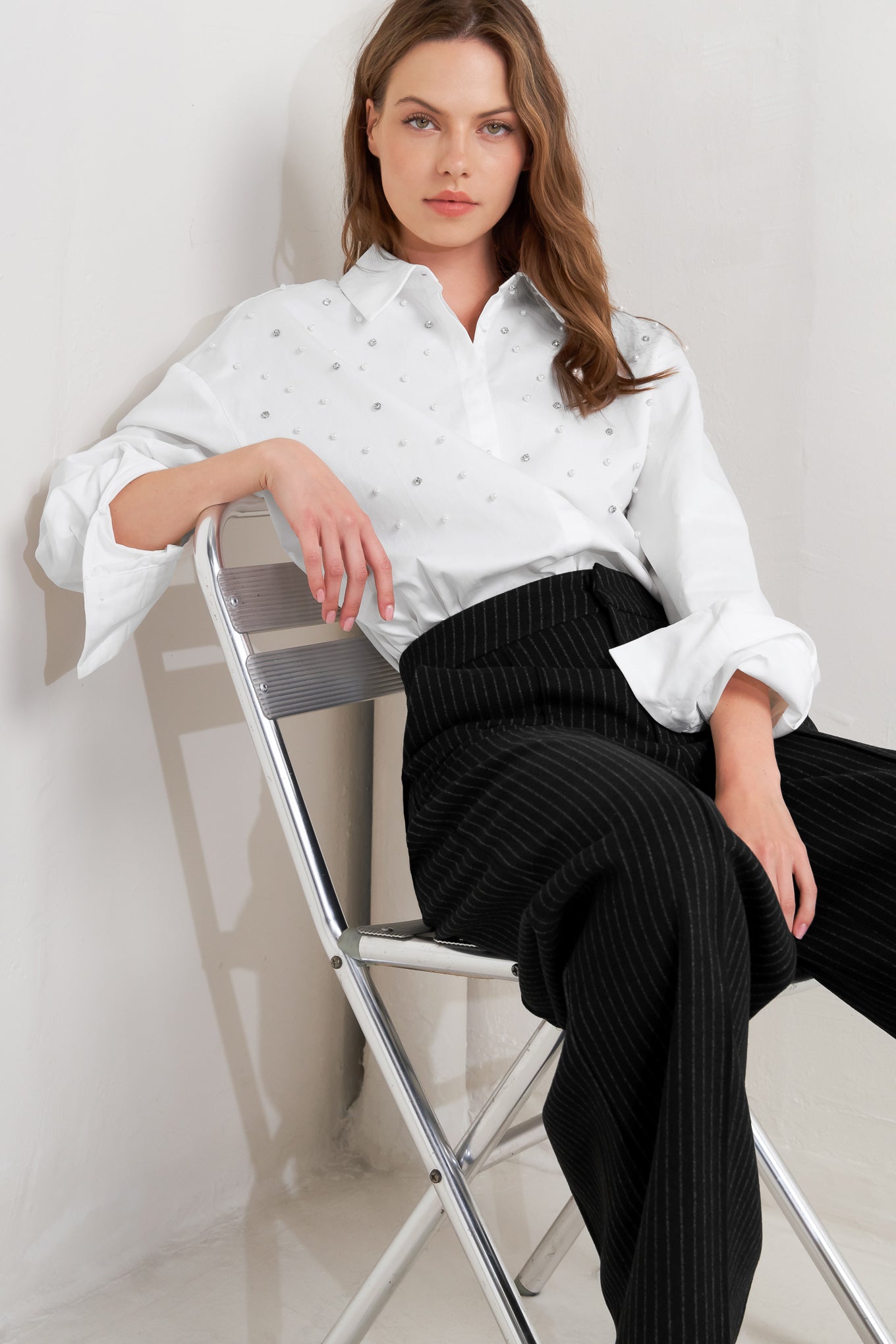 CRYSTAL TOUCH WOVEN SHIRT