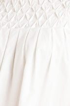 WHITE DREAM PUFF WOVEN TOP