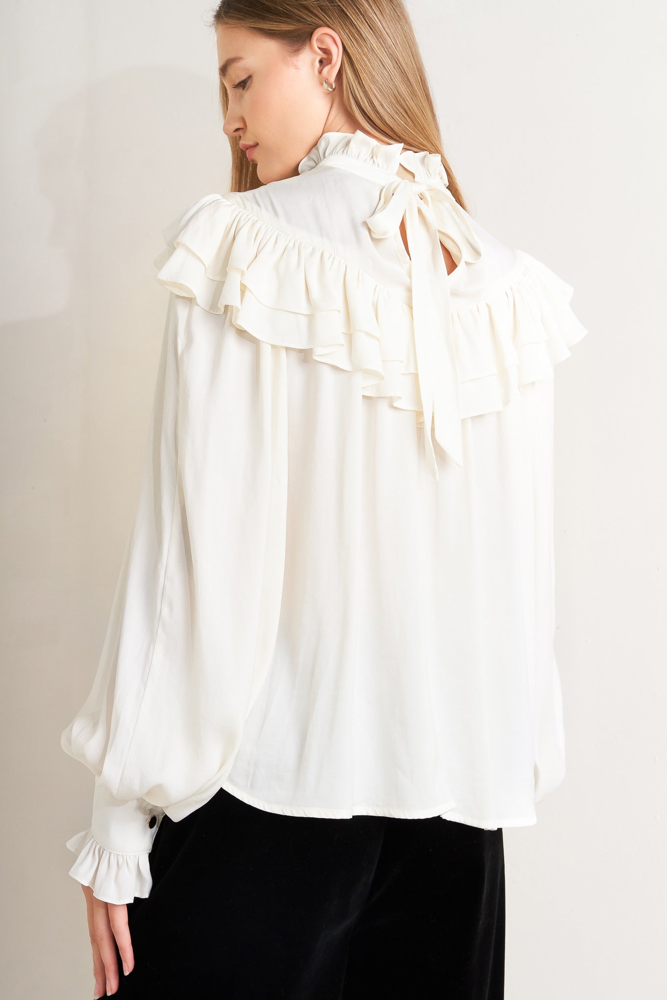 EDWARDIAN WALTZ WOVEN TOP