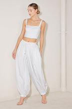 OCEAN BREEZE WOVEN CROP TOP