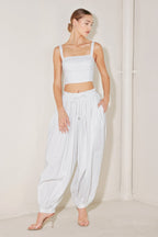 OCEAN BREEZE WOVEN CROP TOP