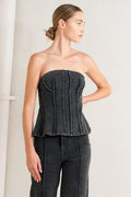 NIGHT SHAPE DENIM TOP
