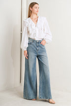 MADE OF DREAMS POLKA DOT WOVEN TOP