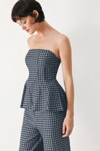 Noir Society Woven Tube Top