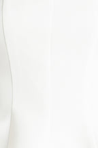 white strapless peplum top