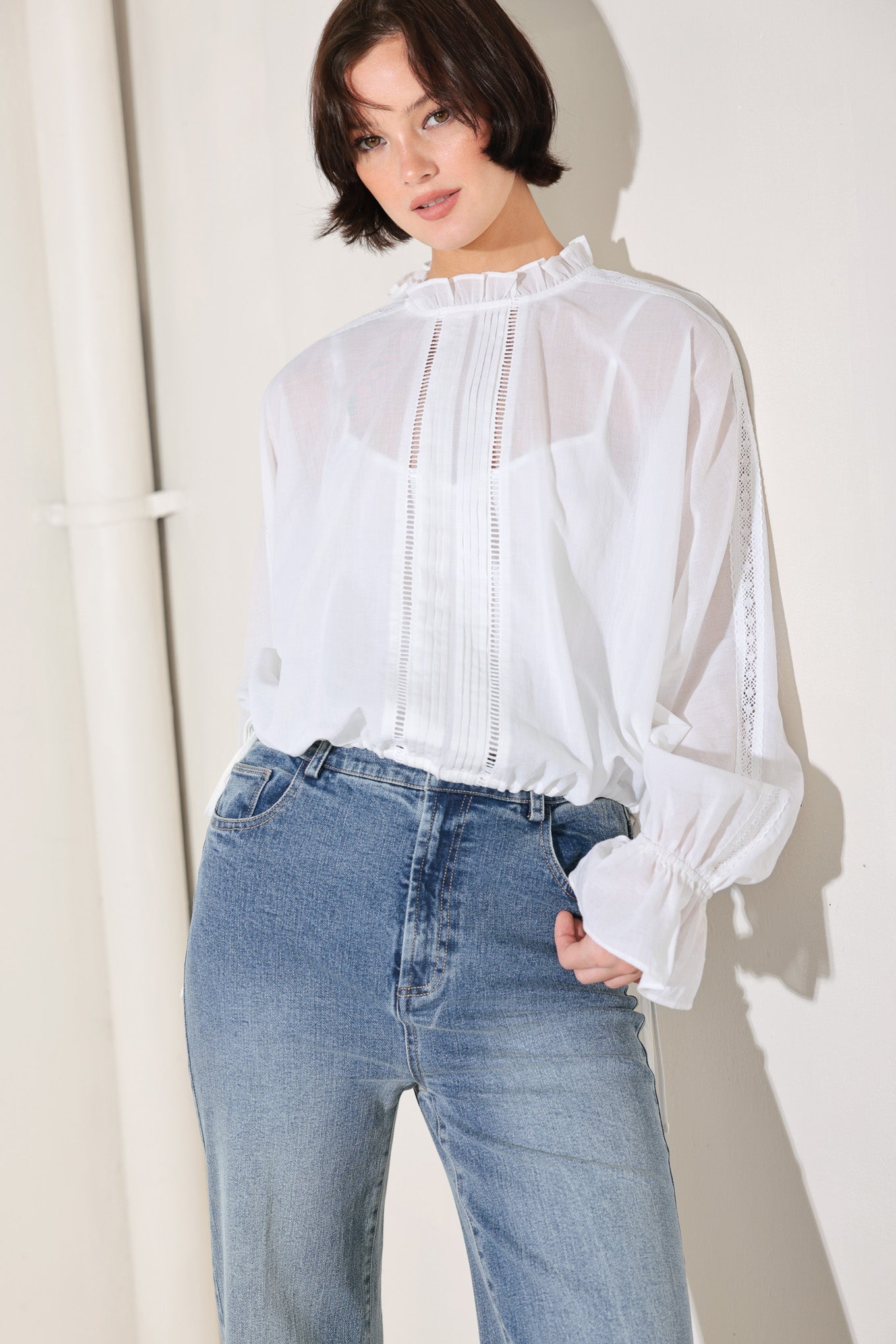 PURE ROMANCE WOVEN TOP