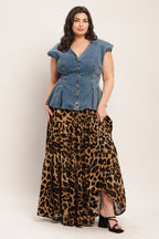 NO SECOND THOUGHT WASHED DENIM TOP