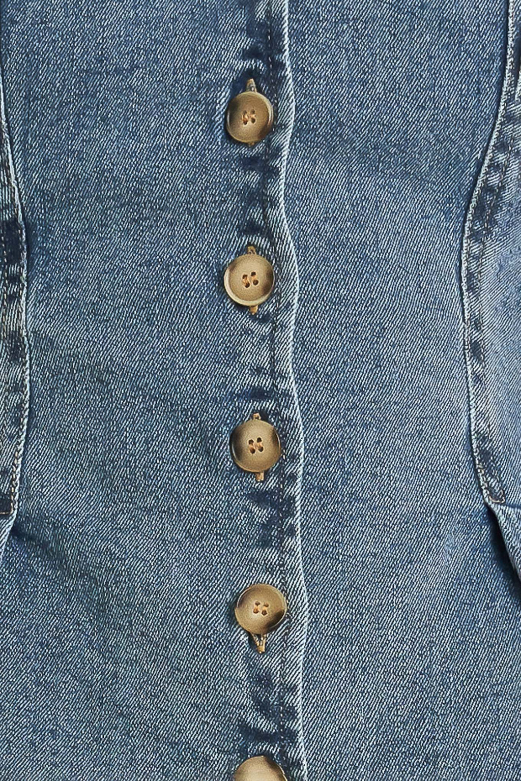 NO SECOND THOUGHT WASHED DENIM TOP
