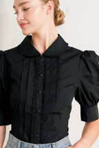 REFINED ROMANCE WOVEN TOP
